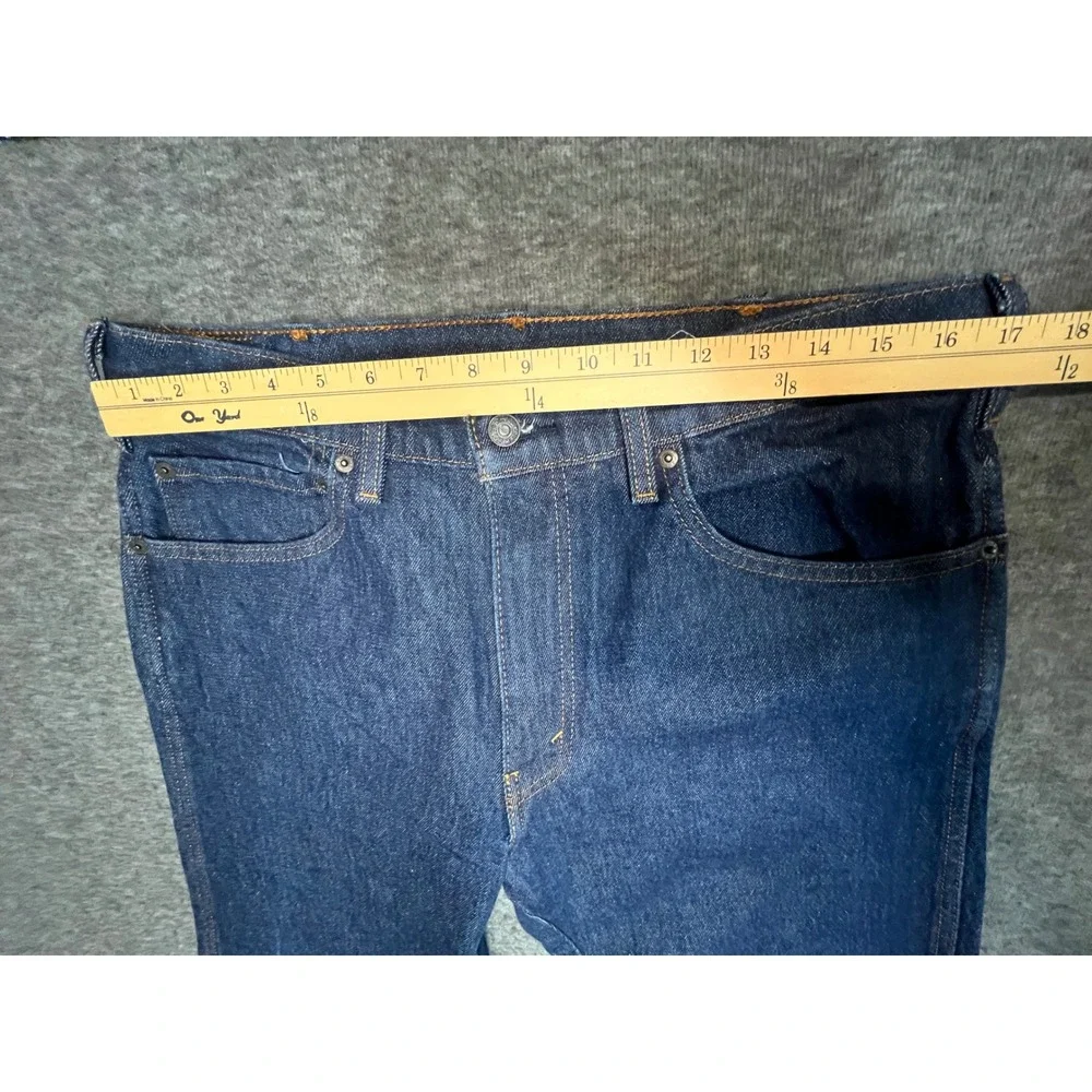 Levis Western Fit Jeans Mens 36x32 Dark Wash Indigo Denim Straight Leg Red Tab